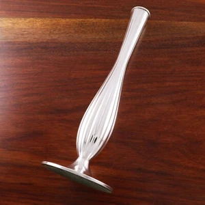 JARRÓN GOTTLEIB KURZ ALEMÁN ART DECO 800 PLATA ALTO ACANALADO CON PATAS SIN MONOGRAMA - Imagen 1 de 5