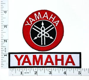 Embroidered Patch Set - Yamaha - Awesome 2-Patch Set - NEW - Iron-on - Picture 1 of 1