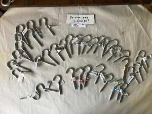Lot of 38 National Screw Hook Eyes , 5/16'' x 5'' and Others Zinc Plated 1363 - Picture 1 of 1