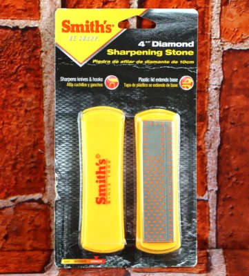 Smith's 50363 4" pedra de afiar diamante 750 grão aderência antiderrapante com tampa - Imagem 1 de 4