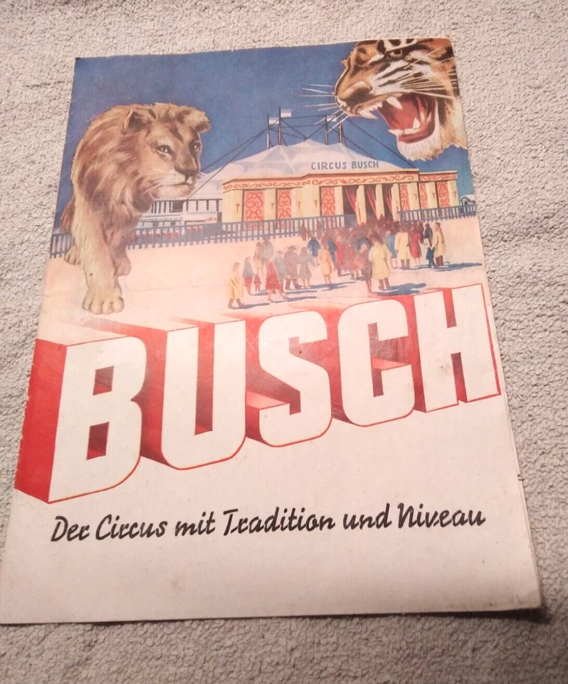ALT PROSPEKT ZIRKUS BUSCH CIRCUS BUSCH  DDR 1956 - Bild 1 von 4
