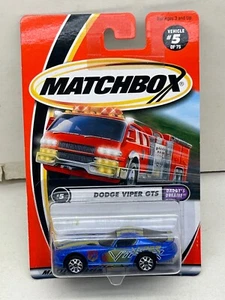 2000 MATCHBOX SUPERFAST #5 DODGE VIPER GTS NEW ON CARD - Picture 1 of 3