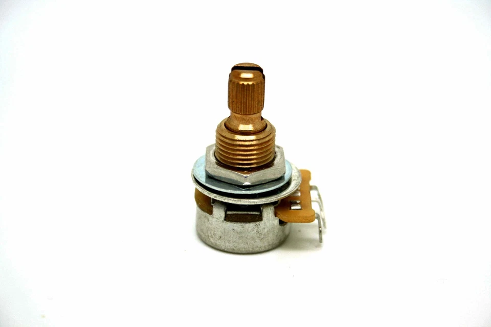 PREMIUM CTS SPLIT SHAFT 500K AUDIO LOGARITHMIC MINI POT POTENTIOMETER - Bild 1 von 1