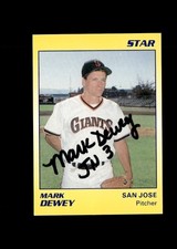Mark Dewey San Jose Missions 1990 Star authentic autographed card