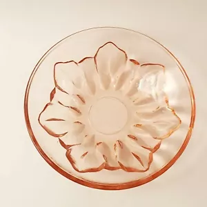 Franciscan Cabaret Pink Dessert Bowl Glass Flower Floral Dish 7.5" Rare - Picture 1 of 7