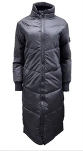 HoodLamb Women's Black Long Hemp Recycled Materials Long Puffer NWT - Picture 1 of 2