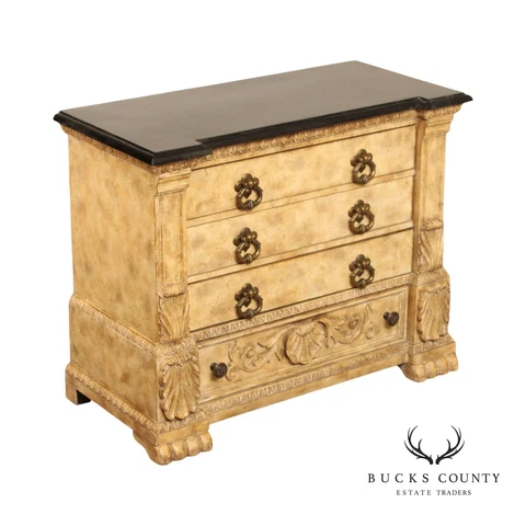 Italian Renaissance Style Tessellated Marble Top Commode Cover