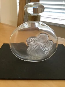 Vintage Lalique Frankreich Fleur de Fleurs mattierte Blume Kristall Parfümflasche - Bild 1 von 10