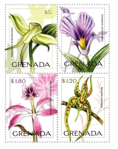Grenada 2009 - Orchids Flowers - Set Of 4 Stamps - Scott #3741-4 - MNH - Image 1 of 1