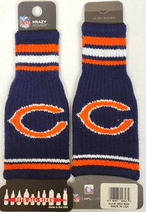 NFL Chicago Bears Bottle Cooler, Coozie, Koozie, Coolie (Knit - Lot of 2) - Picture 1 of 3