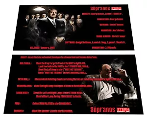 Stern The Sopranos Pinball Custom Apron Instruction Cards - Picture 1 of 1
