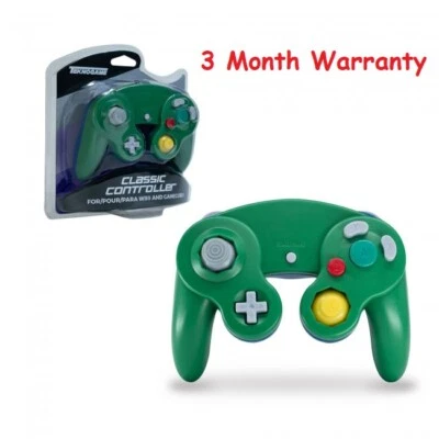 Brand New Controller for Nintendo GameCube or Wii -- Green / Blue  - Image 1 of 3