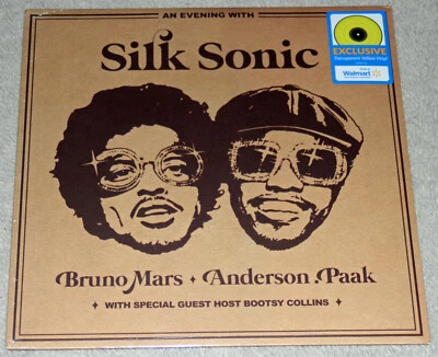Silk Sonic An Evening With Yellow Vinyl Walmart xxx/5000 OOP Bruno Mars - Image 1 of 3