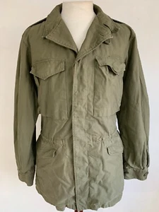VTG Old M43 Field Jacket Coat OD M1943 38L Korea World War II WW2 US Army 40s - Picture 1 of 17