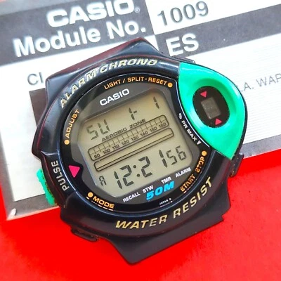 Casio Pulse Meter Watch Super Alarm Chronograph Heart JP-200W 1009 For Repair - Image 1 of 4