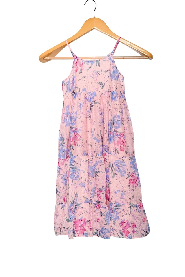 Vestido LoveShackFancy Estampado Floral 5 Años Niñas En Niveles Rosa Algodón Midi 42183 Foto 1 de 4