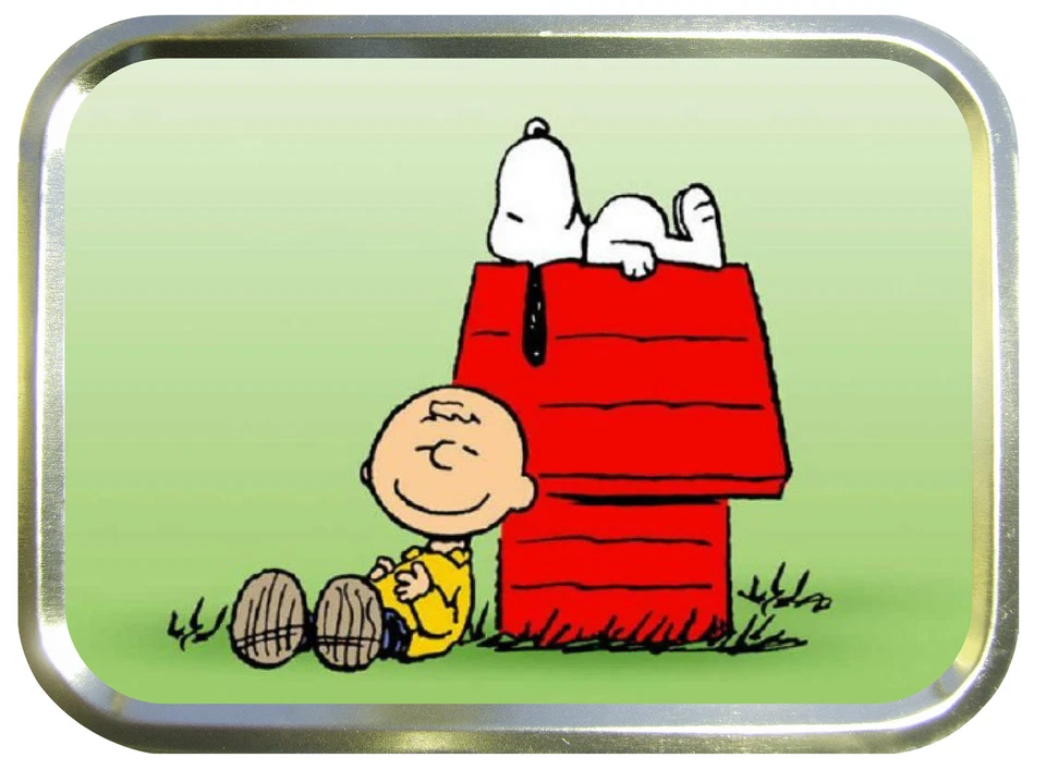 TEEZ SNOOPY 2oz TOBACCO TIN,STASH CAN,STORAGE TIN