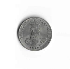 1978 Colombia - 1 Peso - 422 - Nickel Brass - 6.7g - Picture 1 of 2