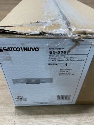 Nuvo Lighting 60/5187 Yogi 3 Light 24"W Bathroom Vanity Light - Nickel - Image 1 of 3