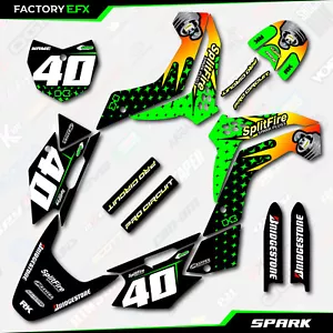 Green Spark Graphics Kit fits 08-18 Kawasaki KLX140 KLX 140 Decals Sticker kit - Foto 1 di 8
