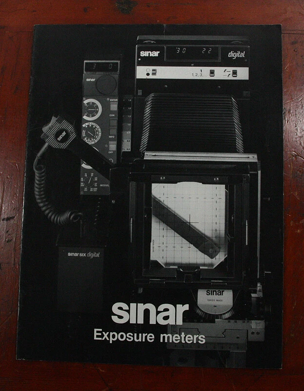 SINAR EXPOSURE METERS SALES BROCHURE 2.40.85/6.35.12.5E/219113 - Image 1 of 1