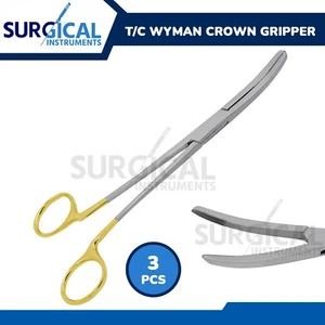 3 Pcs Of T/C Wynman Crown Remover Gripper Forceps 7" Stainless German Grade - Picture 1 of 10