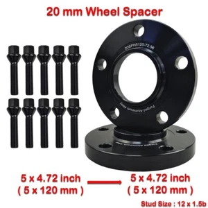 2pcs 20mm 12x1.5b 5x120 Hub Centric Wheel Spacer For BMW E36 E46 E90 E34 E60 E61 - Picture 1 of 6
