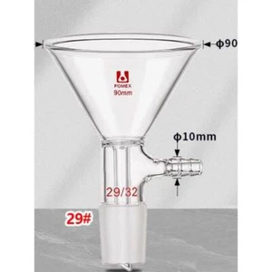 90mm(29/32) Transparent Glass Filter Funnel with Standard Joint Lab Glassware - Picture 1 of 1