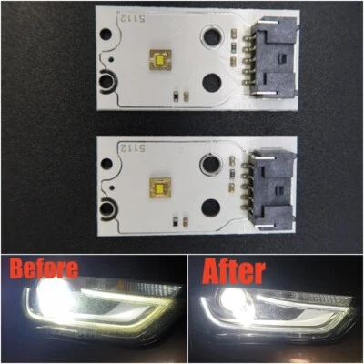2X White LED DRL Boards For 2013-2016 Audi A4 S4 B8 Daytime Running Lights - Image 1 of 4