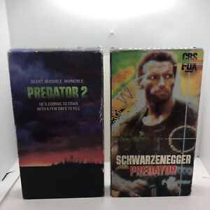 Predator 1 & 2 VHS Arnold Schwarzenegger Danny Glover  FOX