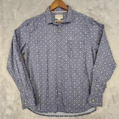 Camisa Abotonada Máquina Voladora Para Hombre XL Azul Medallón Informal Fiesta Fecha Noche Foto 1 de 4