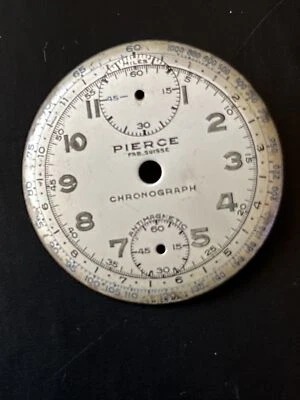 Vintage Rare Mens Pierce Chronograph One Button Dial 30.55MM - Image 1 of 4