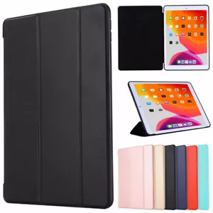 Magnetic Smart Cover Folding Leather Stand Silicone Case Cover For Apple iPad - Picture 1 of 31