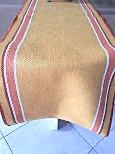Swedish orange hessian table runner 146cm - Picture 1 of 9