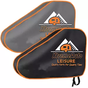 Xtremeauto Universal Waterproof Caravan Tow Hitch Grey Black Cover Strap Orange - Picture 1 of 11