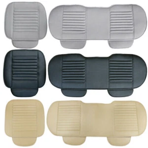 Universal Full Set SUV Car Seat Covers Front Rear Leather Cushion Protector Mat - Picture 1 of 24