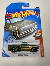 Hot Wheels ‘69 Chevy Stepside Pickup Truck Green 2018 Hot Trucks