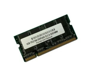 1 GB PC2700 DDR333 SO-DIMM para puerta de enlace portátil actualización de memoria RAM 5000735 - Imagen 1 de 1