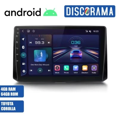 AUTORADIO ANDROID 4/64GB TOYOTA COROLLA 2018-2021 STEREO AUTO TOUCH 9" WIFI NAVI - Immagine 1 di 4