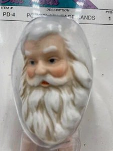 VTG Santa Clause Saint Nick Head & Hands Porcelain Doll Parts Holiday Craft New - Picture 1 of 4