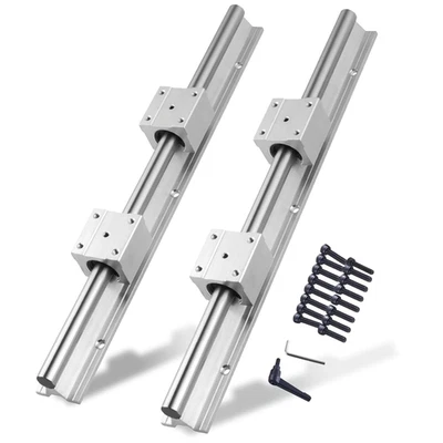 - Guida Lineare, 2 Guide Lineari, 600 Mm, Set Di Cuscinetti Lineari Con 2 Alberi - Immagine 1 di 4