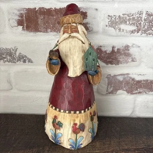 Jim Shore 2002 Enesco Heartwood Creek Santa Holding Birds & Bird House Figurine - Picture 1 of 12