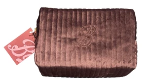 Boots Plum Purple Velour Soft touch Makeup Cosmetic Bag +Wipe-clean Interior - Picture 1 of 7