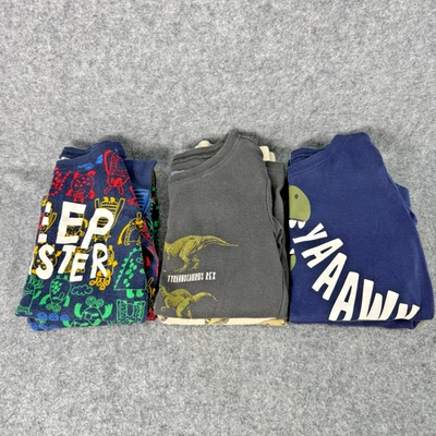 Old Navy Boys 2 piece Pajamas 5T Long Sleeve & Pant Dinosaurs Monsters Lot of 3 - Image 1 of 4
