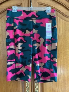 POP Fit Athletic Shorts Ladies XL Camo Pink NWT - Picture 1 of 6