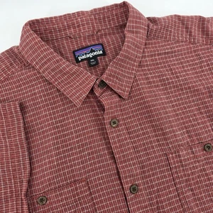 Patagonia Shirt Hemp Organic Cotton Check Men’s XXL Short Sleeved Button Up - Picture 1 of 8