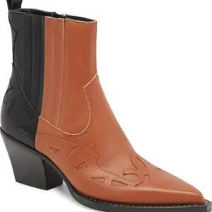 Dolce Vita Ramson Western Boot in Black/ Brown. Size 7 - Picture 1 of 5
