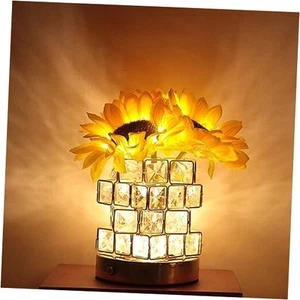 Sunflower Table Lamp, Dimmable LED Artificial Flower Lamp Touch Lamp Yellow - Picture 1 of 7