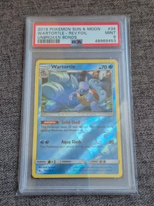 34/214 Wartortle Unbroken Bonds Reverse Holo Pokemon Karte PSA 9 - Bild 1 von 2