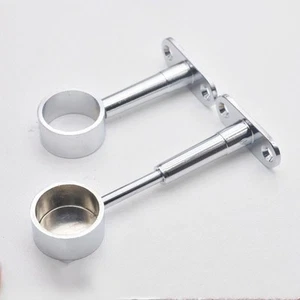 Elegant Chrome Centre Support Bracket for 25mm For Wardrobe Rail Chrome Finish - Picture 1 of 32